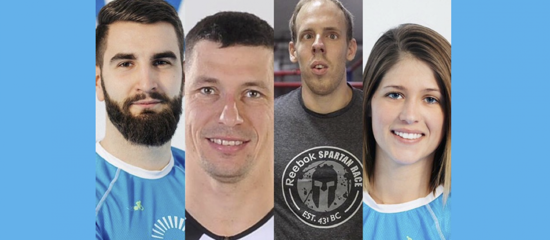 Új edzőink, Zsófi, Gábor, Gergő és Dávid